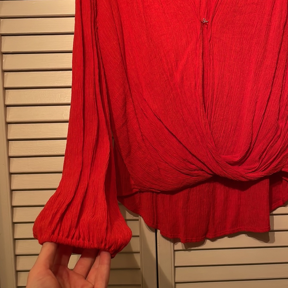 Free People Red Orange Top - Picture 3 of 5